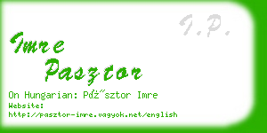 imre pasztor business card
